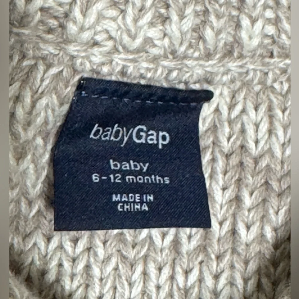 Baby Gap 6-12 Month Cotton Cable-Knit Sweater One-Piece Romper